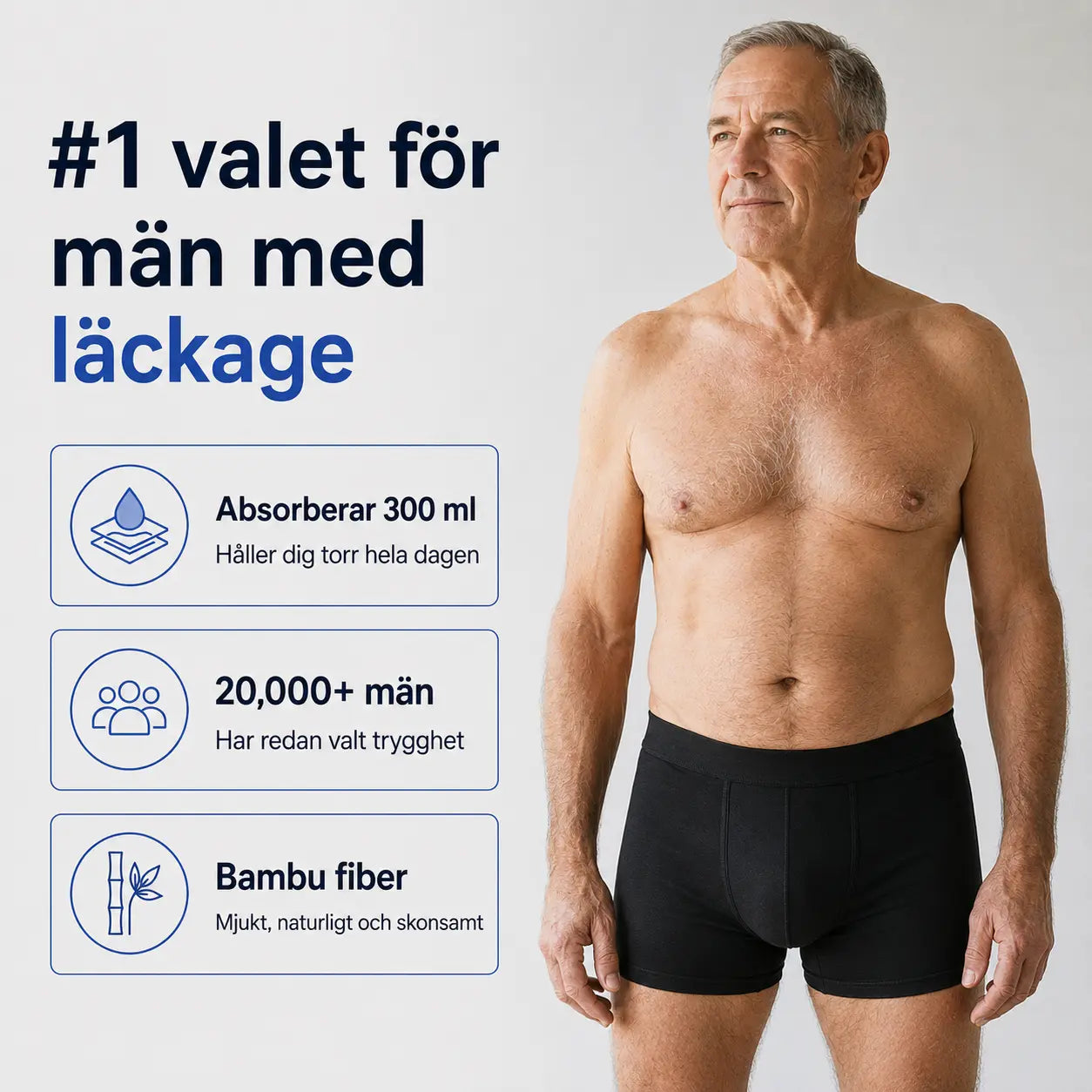 Lækagesikre underbukser med diskret beskyttelse